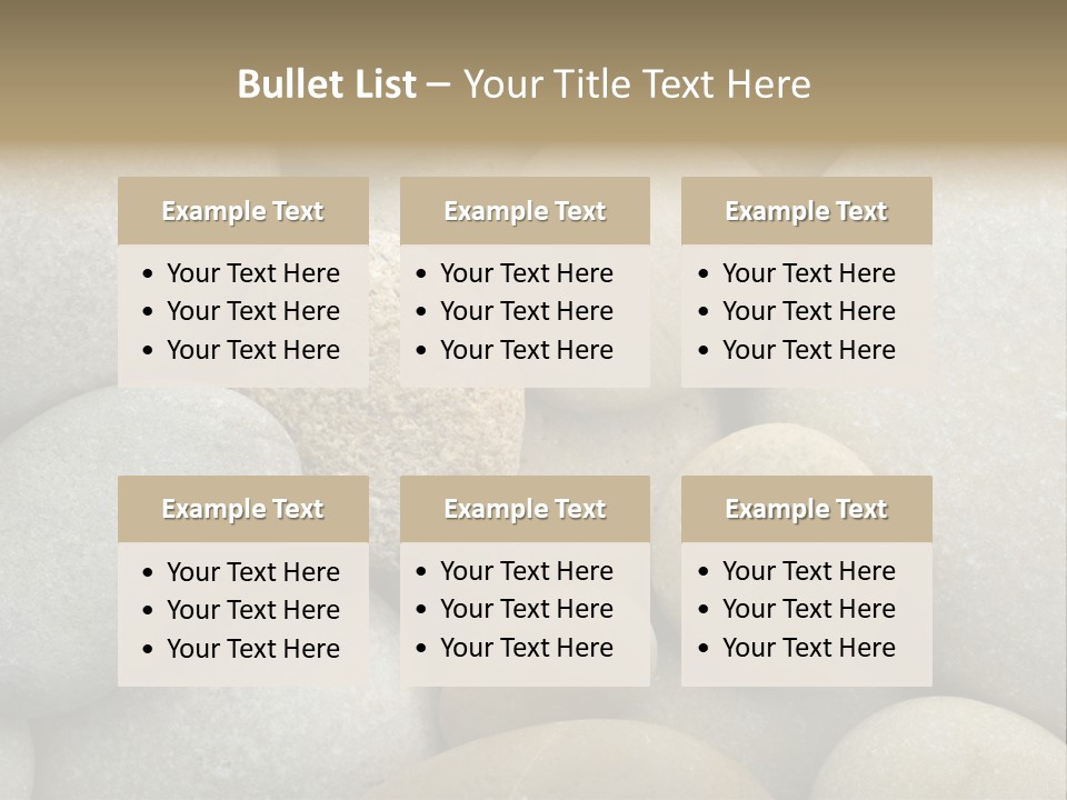 A Pile Of Rocks With A Name Of Presentation PowerPoint Template