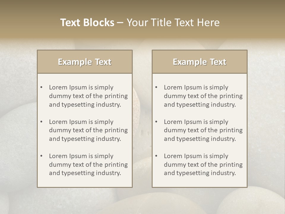 A Pile Of Rocks With A Name Of Presentation PowerPoint Template