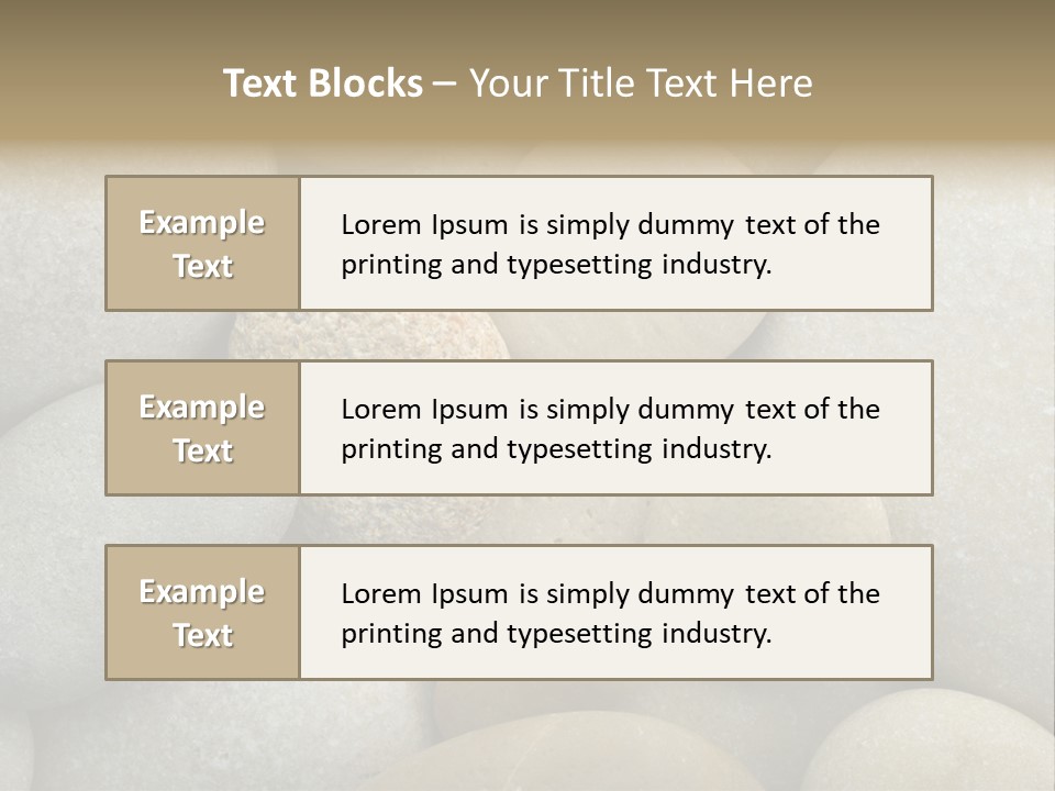 A Pile Of Rocks With A Name Of Presentation PowerPoint Template