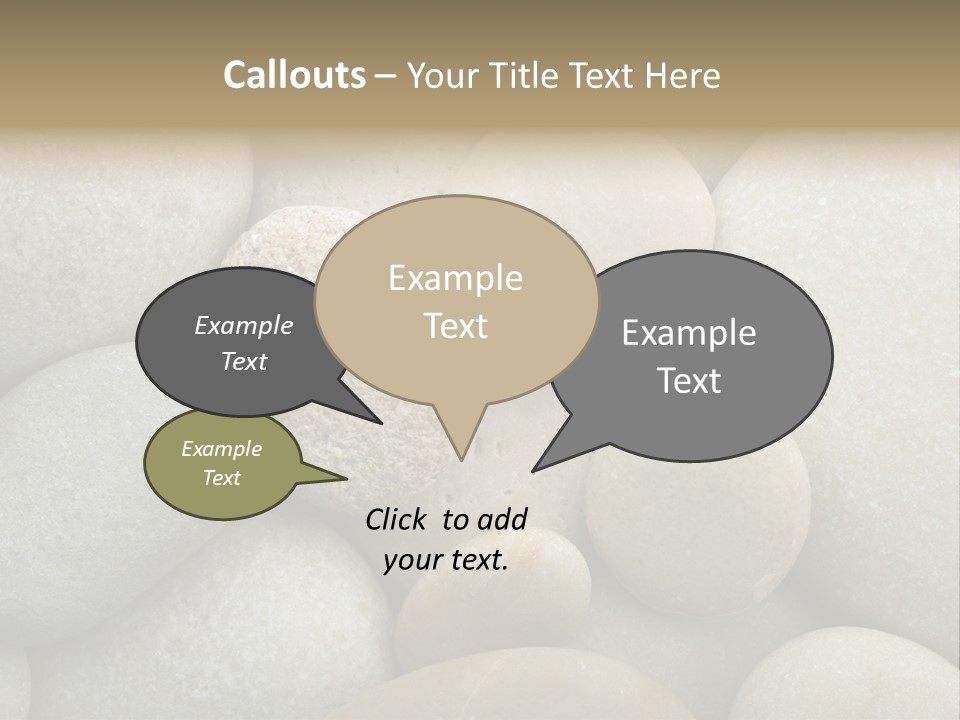 A Pile Of Rocks With A Name Of Presentation PowerPoint Template
