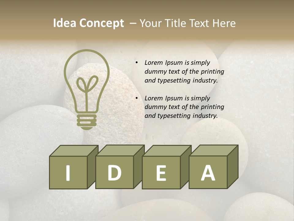 A Pile Of Rocks With A Name Of Presentation PowerPoint Template