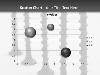 Black Drywall Screws On White Background. PowerPoint Template