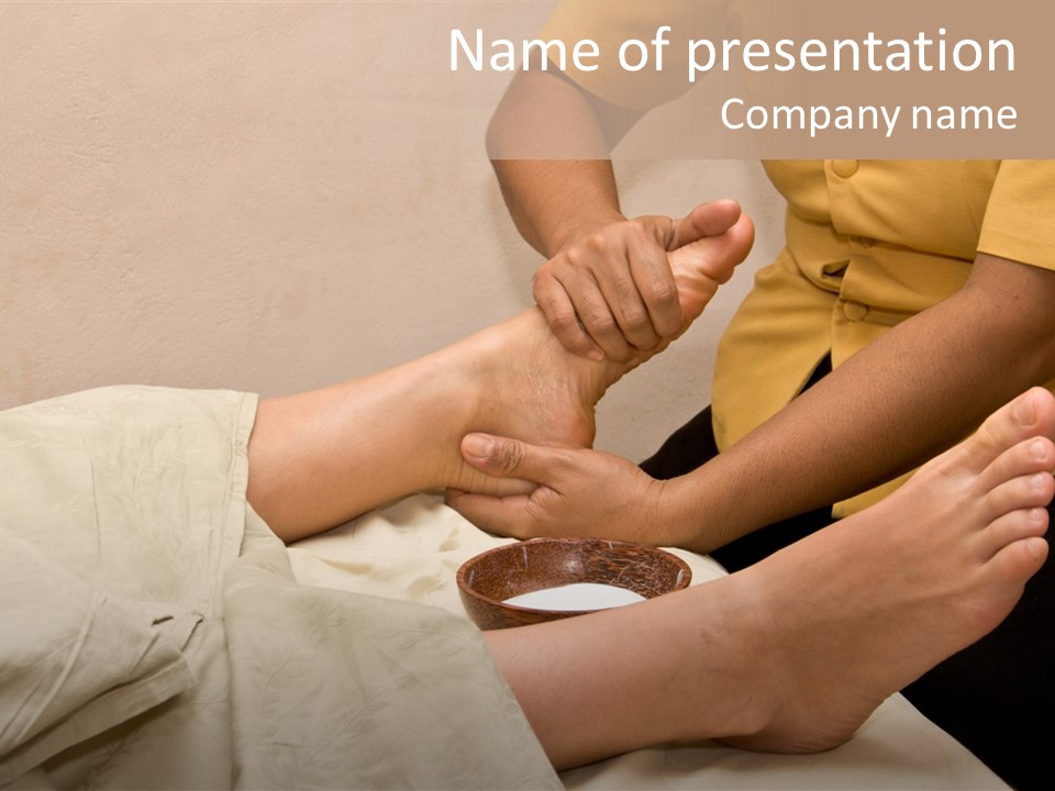 Foot Massage In Spa PowerPoint Template