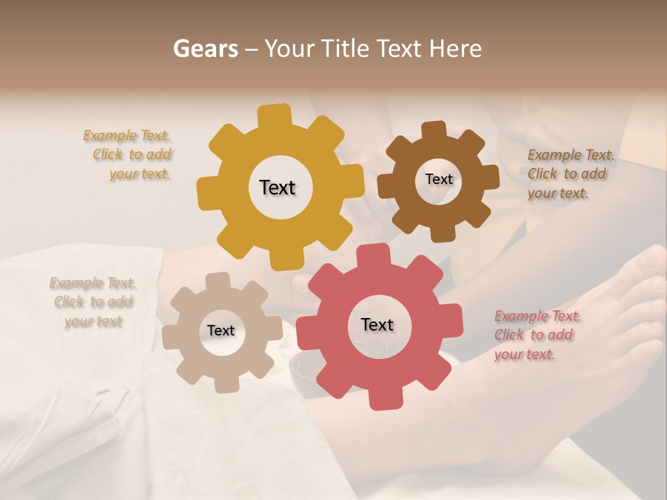 Foot Massage In Spa PowerPoint Template