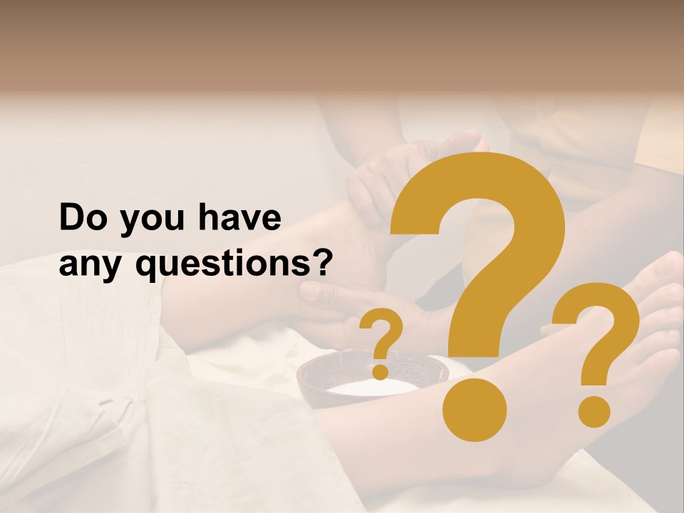 Foot Massage In Spa PowerPoint Template