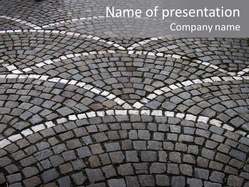 Cobble Stone Street In Brugge PowerPoint Template