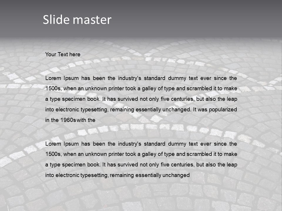 Cobble Stone Street In Brugge PowerPoint Template