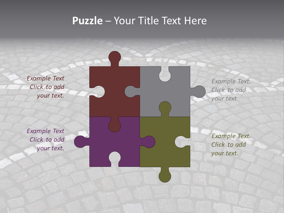 Cobble Stone Street In Brugge PowerPoint Template