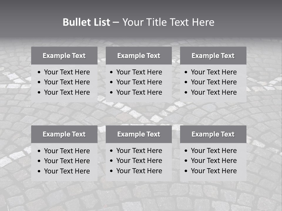 Cobble Stone Street In Brugge PowerPoint Template