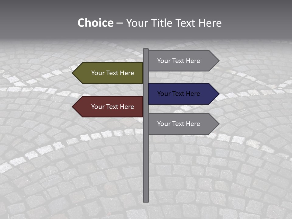 Cobble Stone Street In Brugge PowerPoint Template