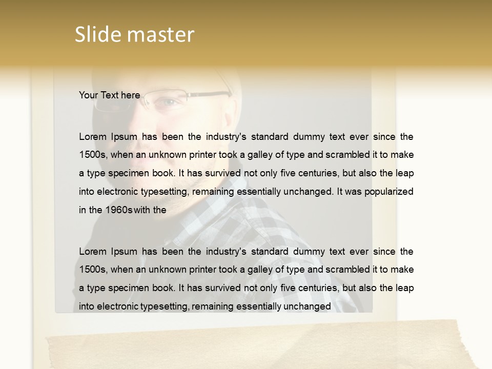 Polariod With Masking Tape. PowerPoint Template