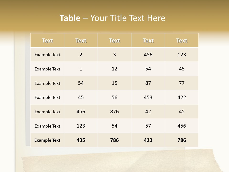 Polariod With Masking Tape. PowerPoint Template