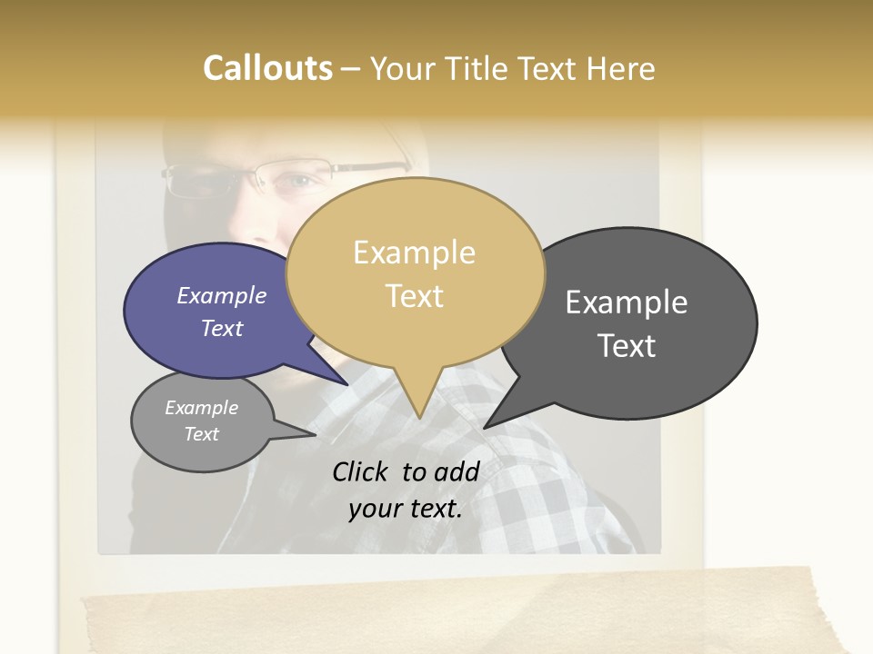 Polariod With Masking Tape. PowerPoint Template