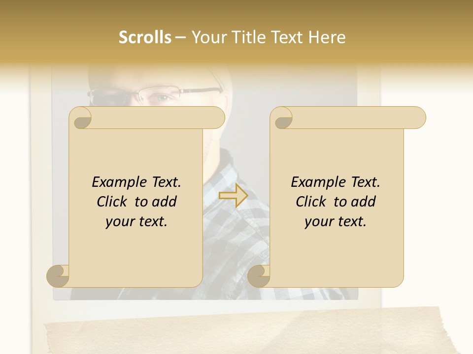 Polariod With Masking Tape. PowerPoint Template