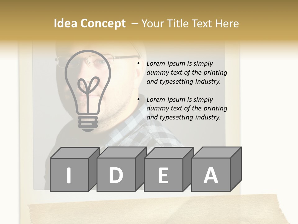 Polariod With Masking Tape. PowerPoint Template