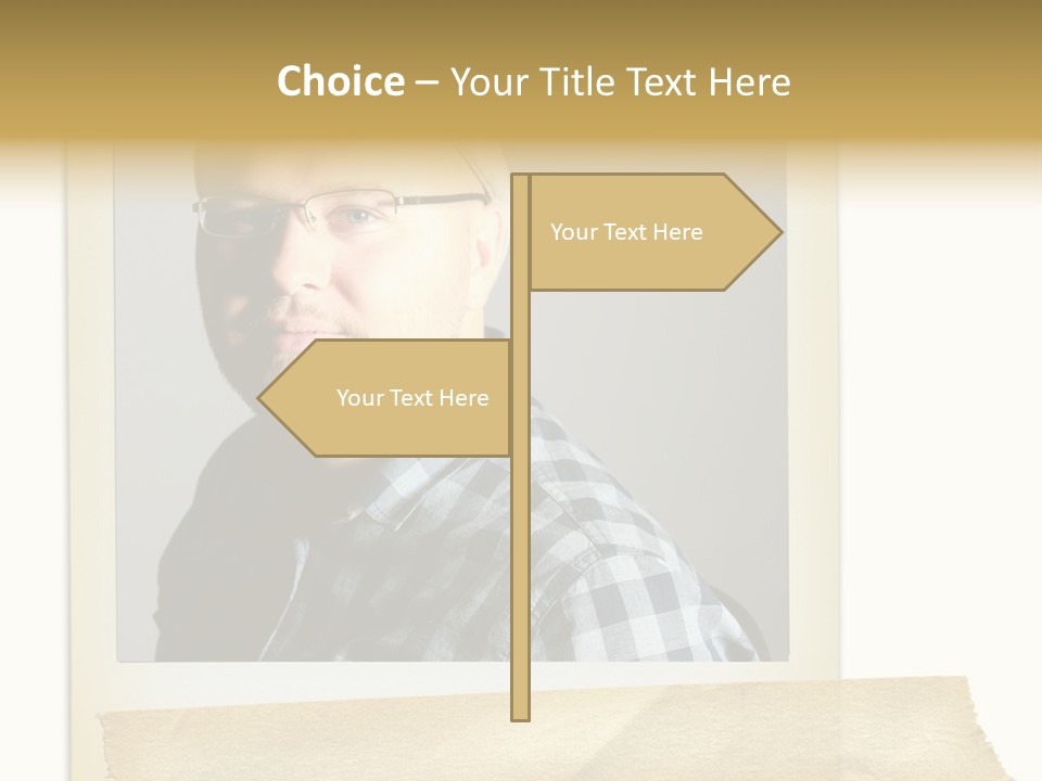 Polariod With Masking Tape. PowerPoint Template