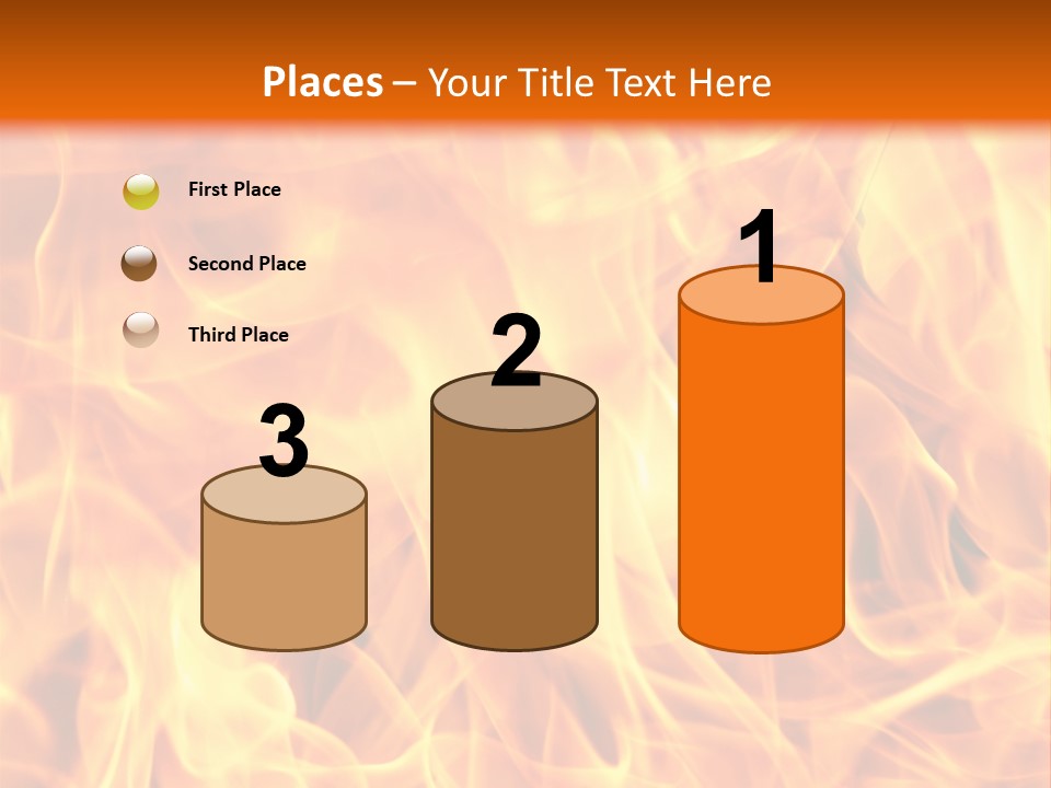 Burning Fire Close-Up, May Be Used As Background PowerPoint Template