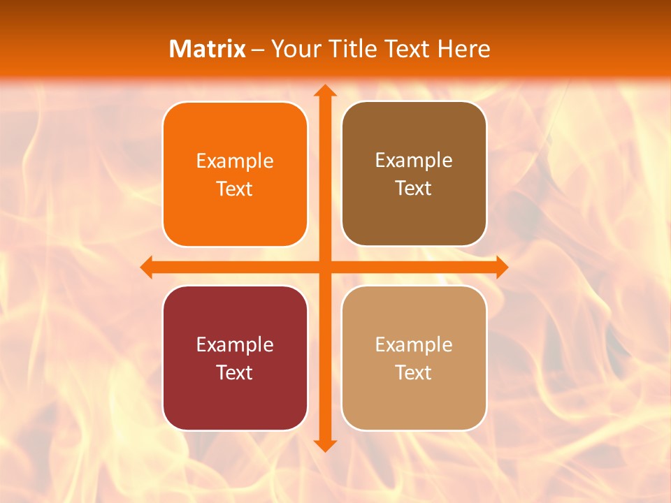 Burning Fire Close-Up, May Be Used As Background PowerPoint Template