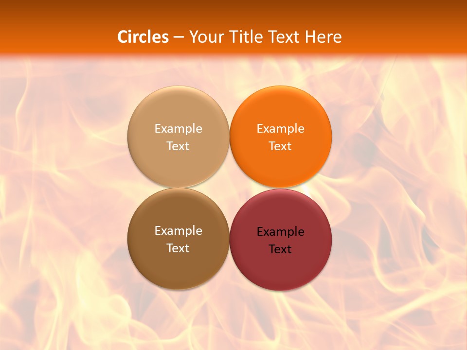Burning Fire Close-Up, May Be Used As Background PowerPoint Template