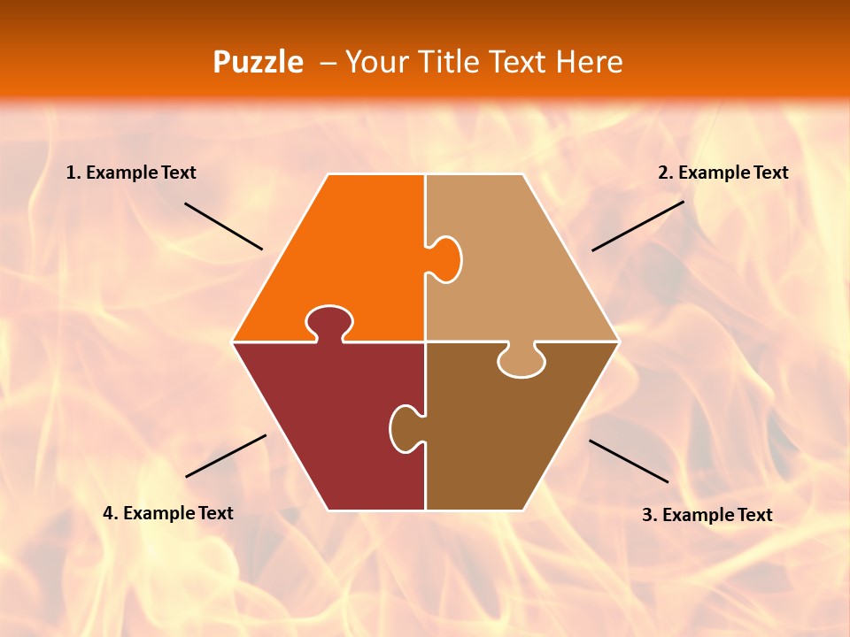 Burning Fire Close-Up, May Be Used As Background PowerPoint Template