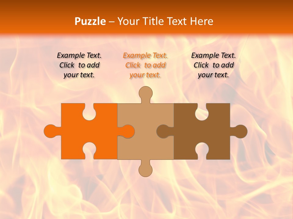 Burning Fire Close-Up, May Be Used As Background PowerPoint Template