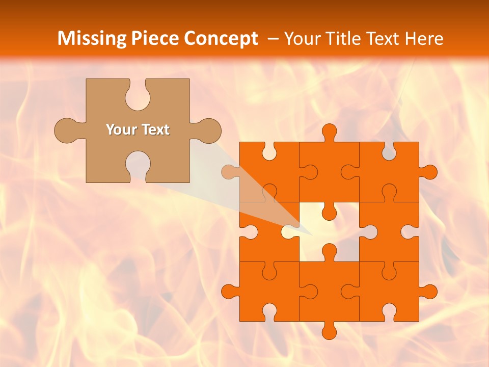 Burning Fire Close-Up, May Be Used As Background PowerPoint Template