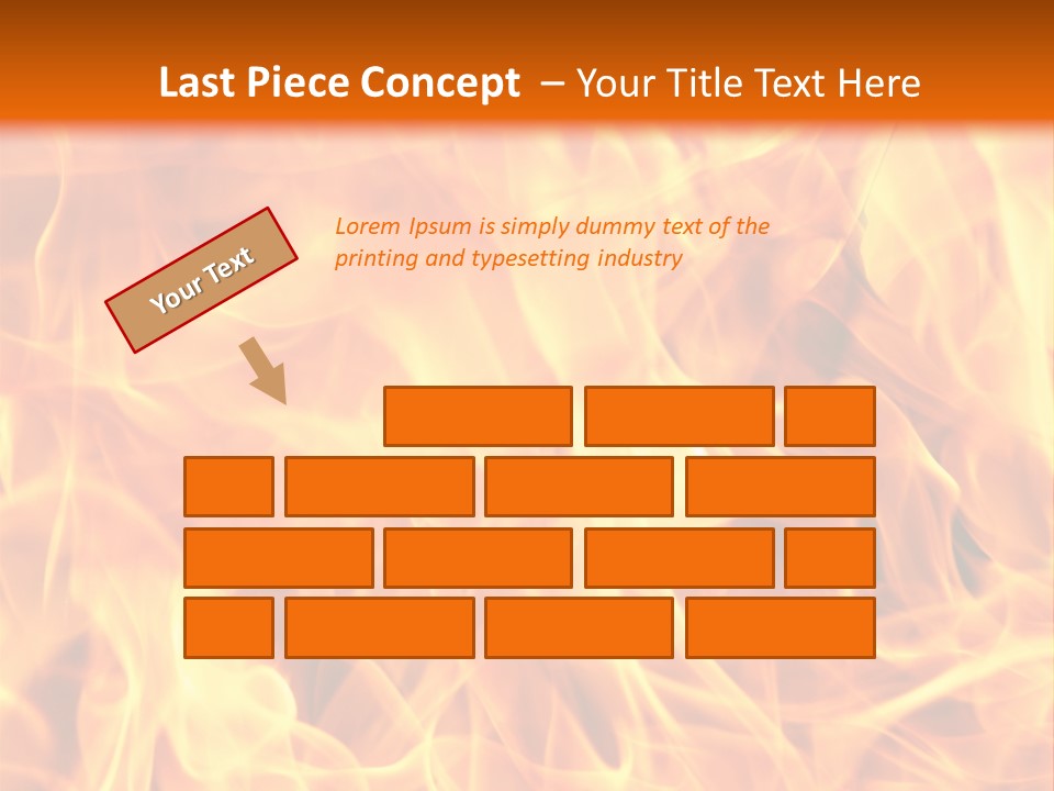 Burning Fire Close-Up, May Be Used As Background PowerPoint Template