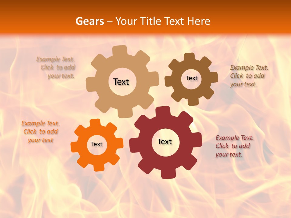 Burning Fire Close-Up, May Be Used As Background PowerPoint Template