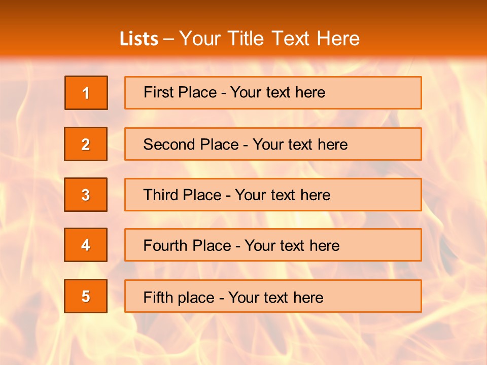 Burning Fire Close-Up, May Be Used As Background PowerPoint Template