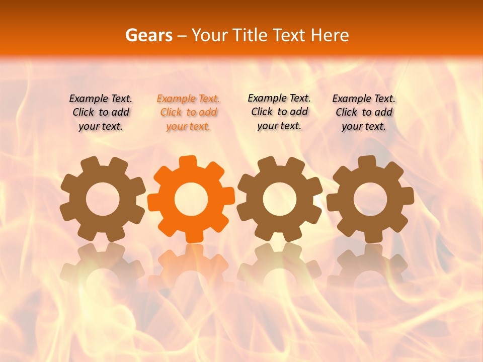 Burning Fire Close-Up, May Be Used As Background PowerPoint Template