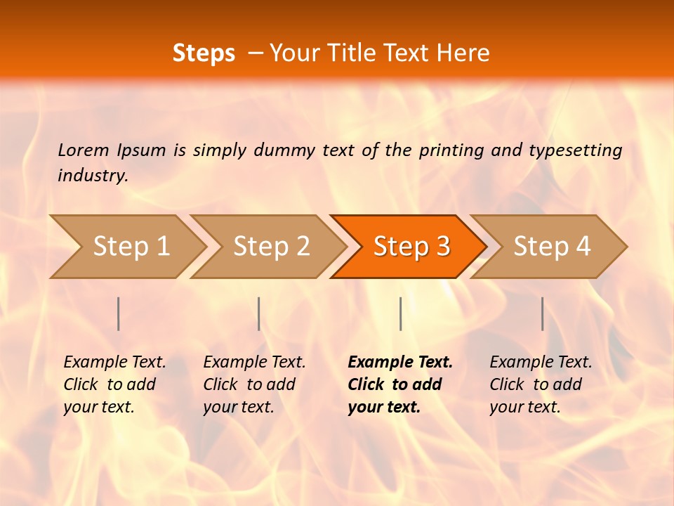 Burning Fire Close-Up, May Be Used As Background PowerPoint Template