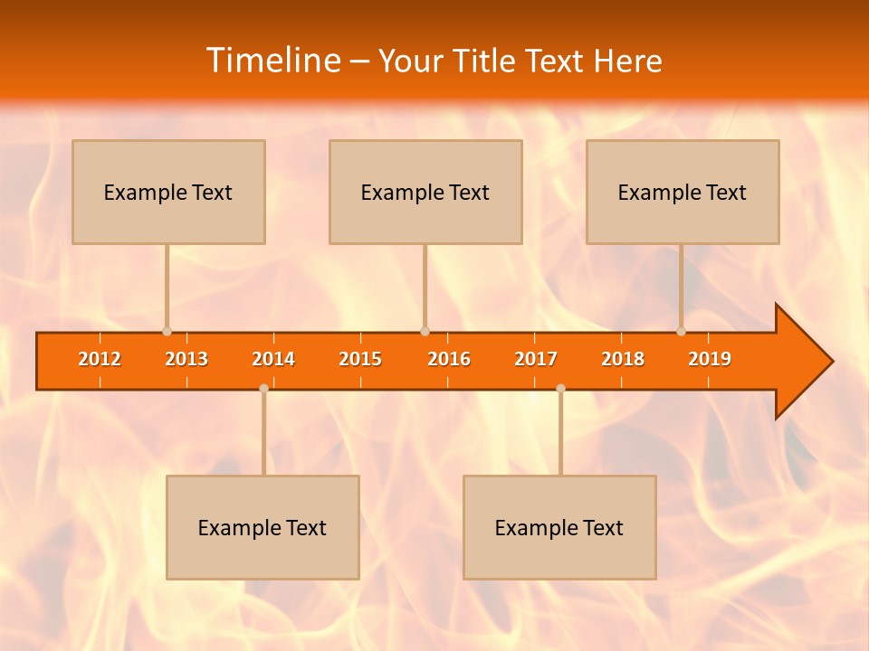 Burning Fire Close-Up, May Be Used As Background PowerPoint Template