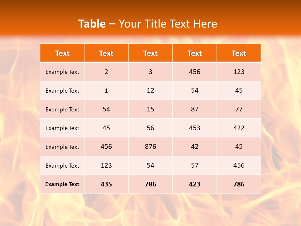 Burning Fire Close-Up, May Be Used As Background PowerPoint Template