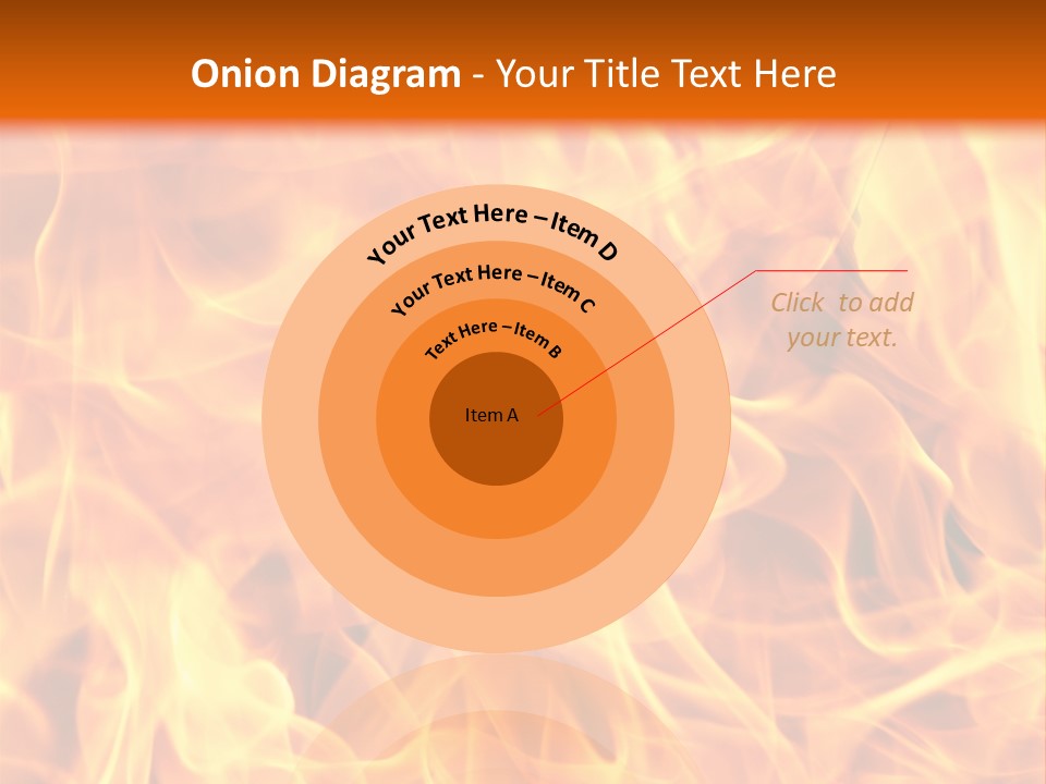 Burning Fire Close-Up, May Be Used As Background PowerPoint Template