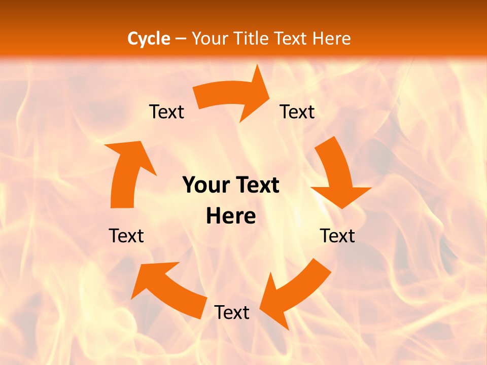 Burning Fire Close-Up, May Be Used As Background PowerPoint Template