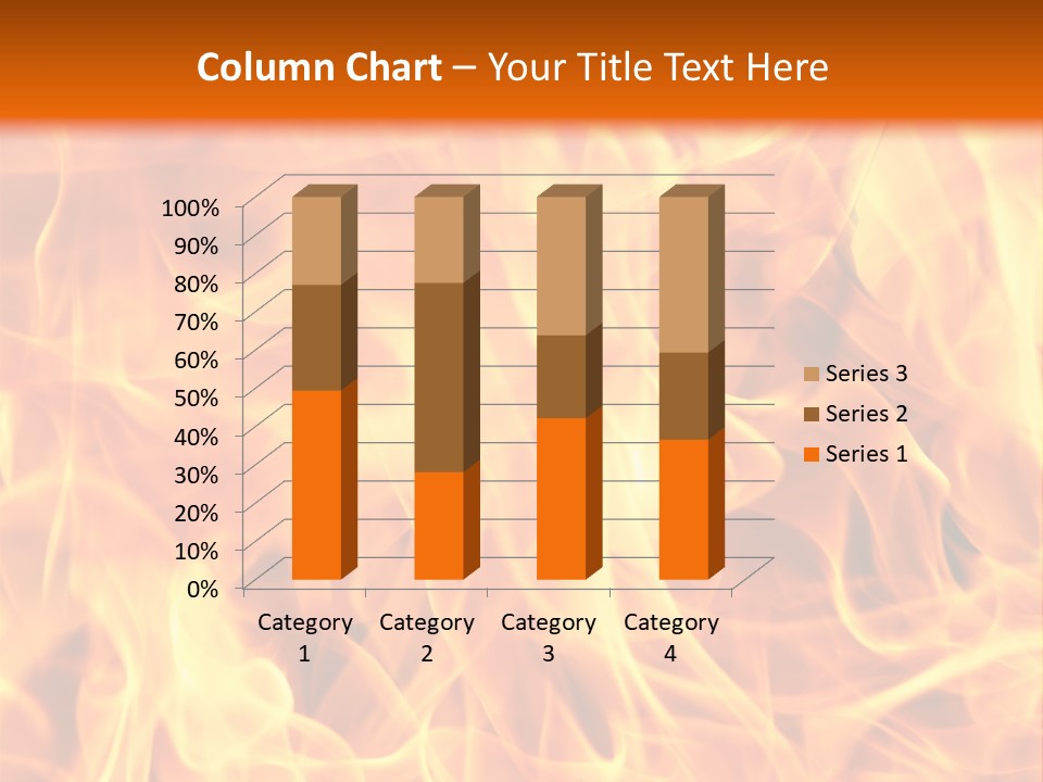Burning Fire Close-Up, May Be Used As Background PowerPoint Template