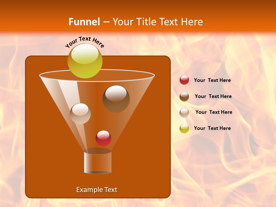 Burning Fire Close-Up, May Be Used As Background PowerPoint Template