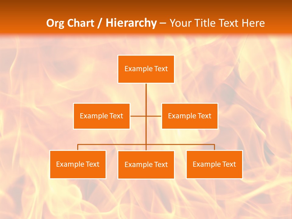 Burning Fire Close-Up, May Be Used As Background PowerPoint Template