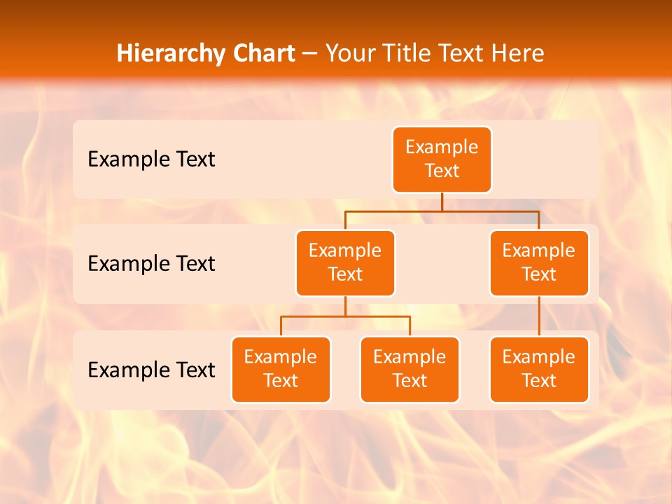 Burning Fire Close-Up, May Be Used As Background PowerPoint Template