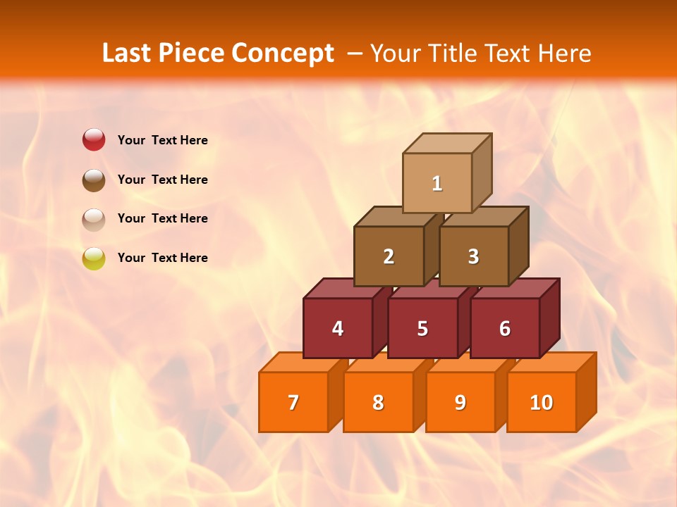 Burning Fire Close-Up, May Be Used As Background PowerPoint Template