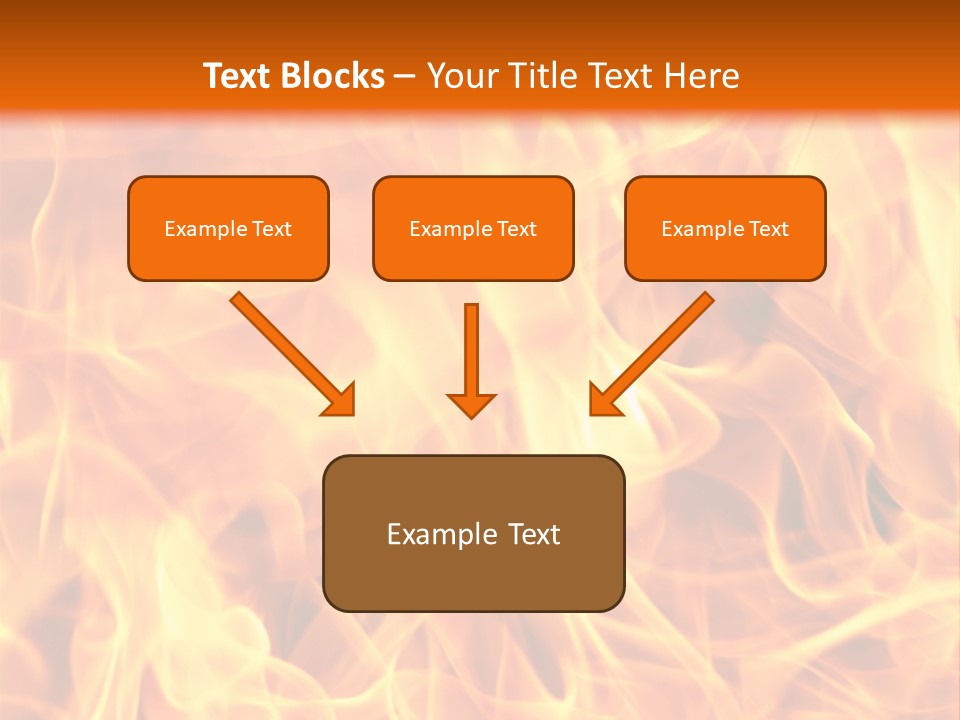 Burning Fire Close-Up, May Be Used As Background PowerPoint Template