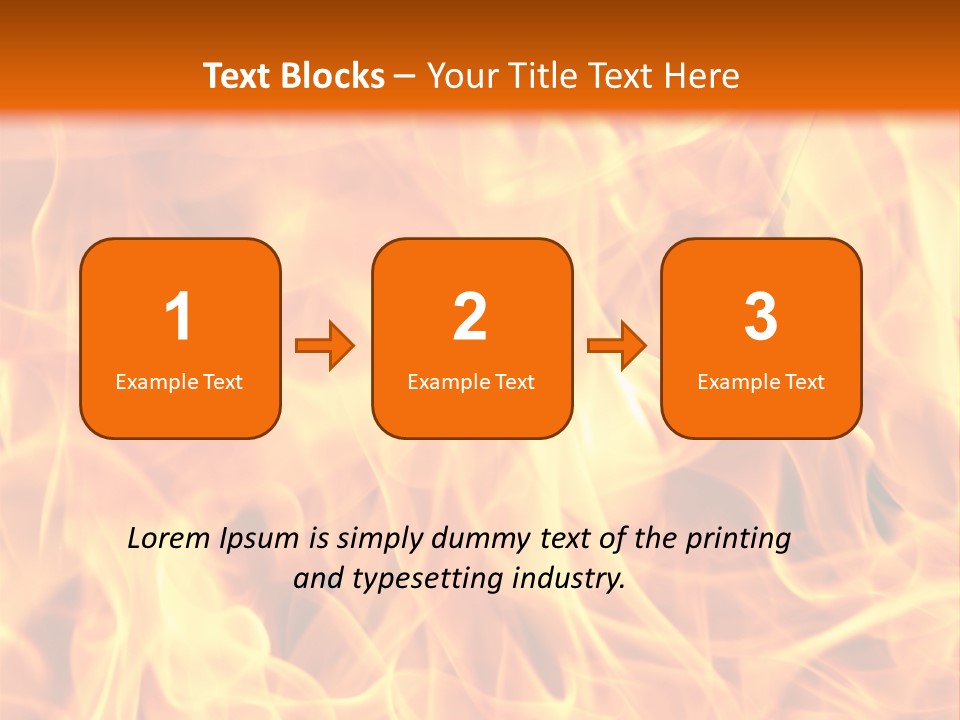 Burning Fire Close-Up, May Be Used As Background PowerPoint Template