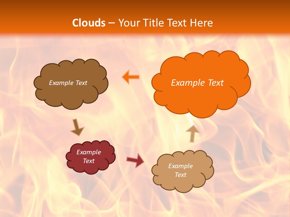 Burning Fire Close-Up, May Be Used As Background PowerPoint Template