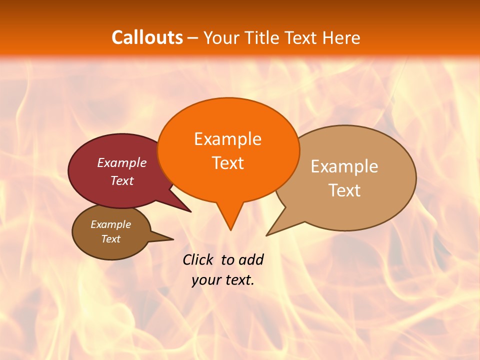 Burning Fire Close-Up, May Be Used As Background PowerPoint Template