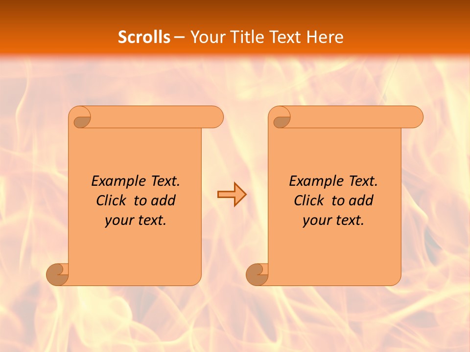 Burning Fire Close-Up, May Be Used As Background PowerPoint Template