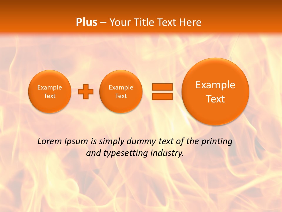 Burning Fire Close-Up, May Be Used As Background PowerPoint Template