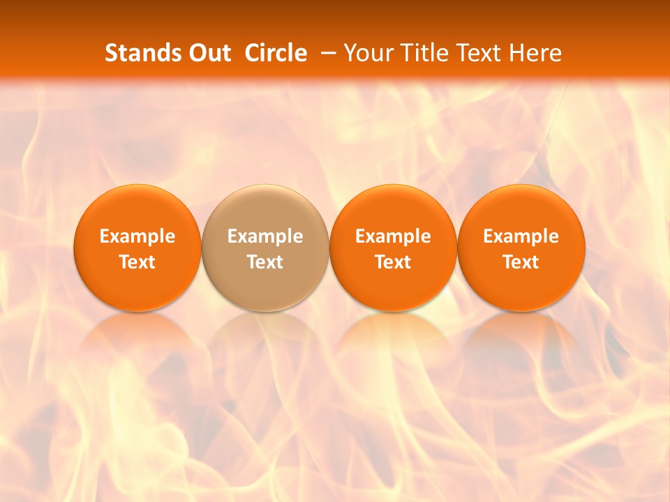 Burning Fire Close-Up, May Be Used As Background PowerPoint Template