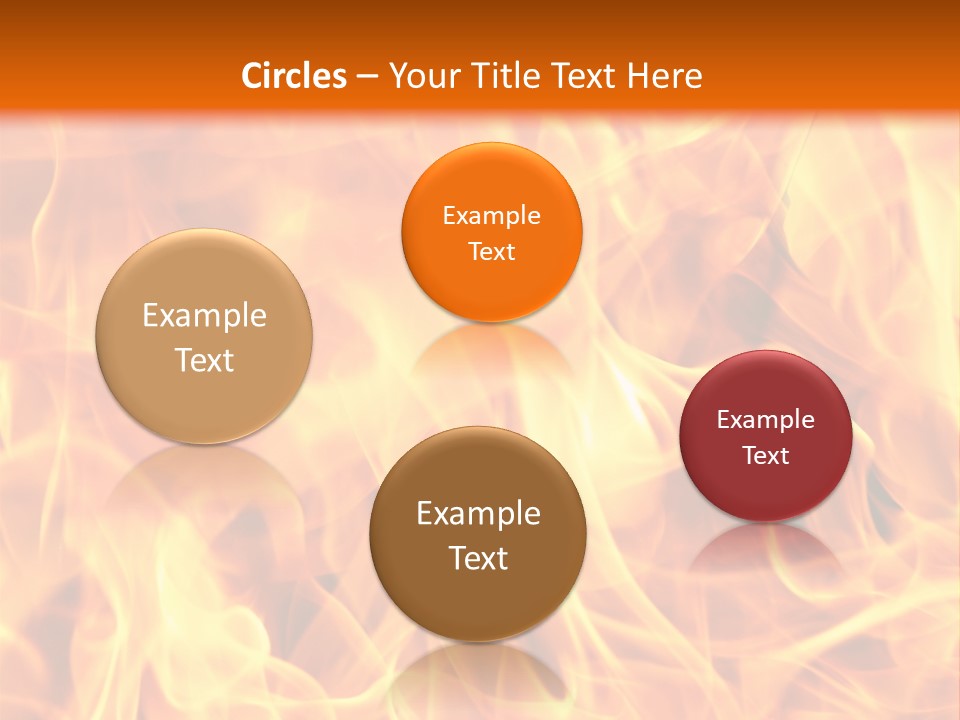 Burning Fire Close-Up, May Be Used As Background PowerPoint Template