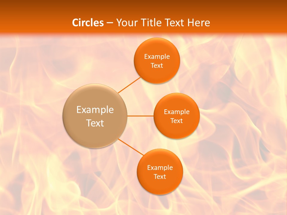 Burning Fire Close-Up, May Be Used As Background PowerPoint Template