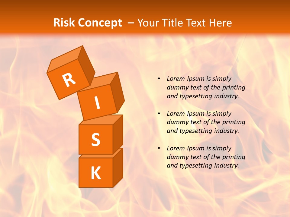 Burning Fire Close-Up, May Be Used As Background PowerPoint Template